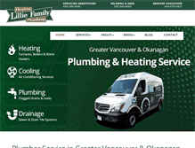 Tablet Screenshot of lilliefamilyheating.com